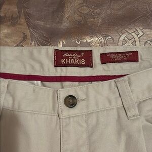 Eddie Bauer Cream Chinos Tailored Fit